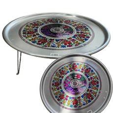 KR리빙 증정 대원경금속 국내생산 양은밥상 옛날 레트로 접이식 발상