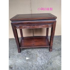 小o結緣館 仿古雞翅木雕花拼几花台擺飾桌藝品桌茶几 81x50x81, 1個