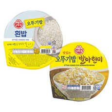 오뚜기 맛있는 즉석밥 2종 기획세트 1호(오뚜기밥 210g12+발아현미 210g 12)