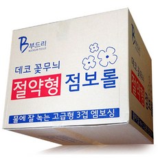 부드리 꽃무늬 점보롤 화장지 3겹 16롤, 1박스