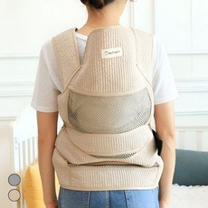 국산 아기띠 인견 아기 포대기 포데기 망사 메쉬, 인견그레이