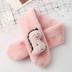 JUN팩토리 유아동 쁘띠머플러 악어퍼 머플러 워머 크리스마스 KC인증 어린이집 개별포장 유치원 답례품 생일선물, 1개, 핑크