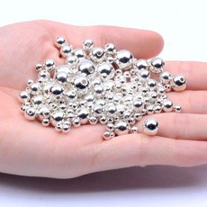 공예용 진주 비즈 플라스틱 광택 세트 3-12mm, 3mm 1000pcs, 실버 plated 25