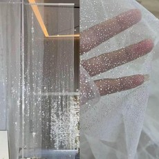 반짝이는 명주 리폼 웨딩소품 실버 장식 실 반짝이원단 원사 드레스, 1개, 2m