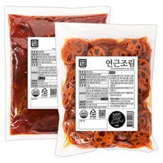 [팔도맛쟁이] 한성 양념깻잎 1kg + 연근조림 1kg, 1세트, 2kg