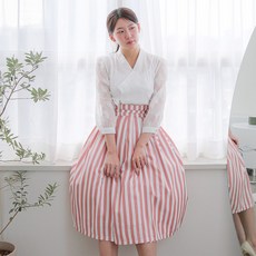 생활 한복 철릭 덧치마 빅사이즈 스커트 퓨전 허리치마