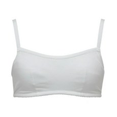 LECIEN 女孩成長期純棉胸罩 半截式可調肩帶 白色 2S