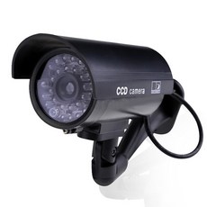 농막CCTV 감시카메라 펫캠 가짜 더미 카메라 야외 방수 홈 보안 비디오 감시 불릿 실내 야간 투시경 Ipcam LED 조명 포함, 1.Black