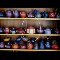 茶壺, 早期仿民國馮桂林紫泥六方提樑壺貨尾宜興正品紫砂壺文玩收藏1入 -, 1個, 1L