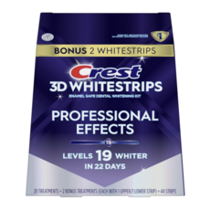 크레스트 3D 화이트 스트립스 프로페셔널 치아 미백 키트 44스트립스, 22개, 17g