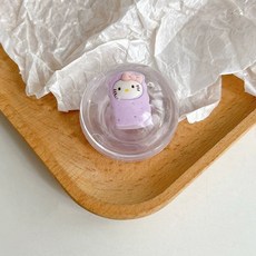 [럭키딥] 반구 탈부착 톡 마그네틱 소스 스마트톡 잼, K. 크리스탈볼 받침대 보라색 빵