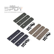 레일 보호 커버 레일 패널 KeyMod 키모드 M-LOK 엠락 3개1세트, 1세트, 블랙