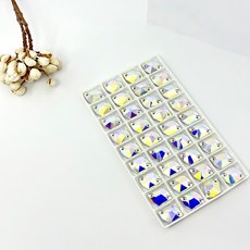 비즈라이프 쏘온스톤 변형사각/변형삼각 크리스탈 AB, 변형사각17-21mm(12개), 1세트