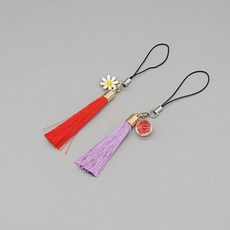 D.S mall장신구 가방 키링 핸드폰고리 소품 DIY 악세서리 태슬, 그린, 본상품선택