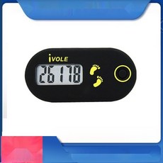 소형 전자 만보계 클립형 걸음 수 측정기, 1세트, 블랙