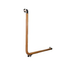 台北無障礙 海夫 無障礙L型衛浴安全扶手 日式實心木紋 70cm x 70cm, 1個