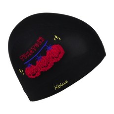 XBL-6201-07 해피토마토 부클 자수 메쉬 수모, 07, 블랙, 1개