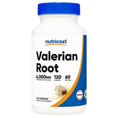 뉴트리코스트 쥐오줌풀 뿌리 Valerian Root 500mg 120캡슐, 120정, 1개