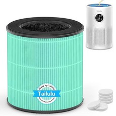 Tailulu D10 2팩 교체 필터 공기 청정기용 청정기 3-in-1 H13 등급 트루 헤파 필터 (블루) 추가 아로마 패드 6개 포함 174274 8040291007, Green1Pack