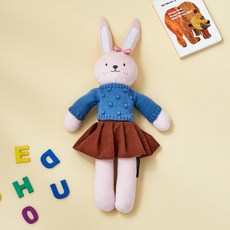 모던하우스 인형놀이 보들보들 코디 폼폼니트 + 치마 10 x 20 cm 세트, 혼합색상, 1세트