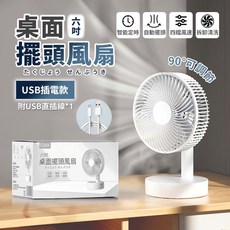 掛立兩用旋風循環扇 靜音壁掛桌扇 USB供電 渦輪電風扇 空氣循環扇 露營風扇, 多功能款【6吋USB風扇】插電款｜白色, 白色, 多功能款【6吋USB風扇】插電款｜白色
