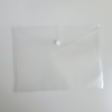 B5 서류파우치 20매 투명 똑딱이 단추 클리어파일 문서 보관 화일 케이스, 단품, 1세트