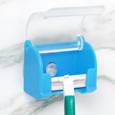 욕실 심플 디자인 강력흡착 면도기 홀더 면도기걸이 욕실소품걸이 면도기거치대, 블루, 1개