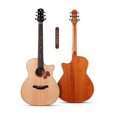NAGA 全單缺角木吉他 GA桶楓葉系列, 原木, 1個, CS-07GAC