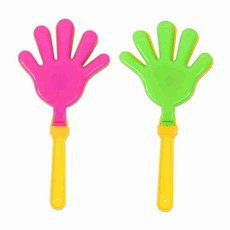 응원 소품 손 모양 플라스틱 소리 도구 랜덤 손짝이 컬러플라스틱