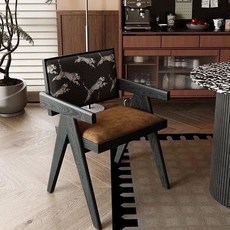 의자 커버 쿠션 리폼 천갈이 캠핑 의자 덮개 등받이 커버 방석, D. 새로운 K 체어 레오파드 자카드  블랙