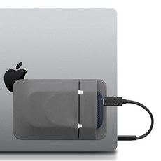 Feacan 노트북용 휴대용 하드 드라이브 슬리브 - SSD 하드 디스크 드라이브, 다크 그레이