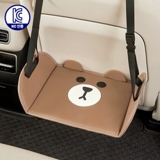 베베몽드 어린이 유아 카시트발판 뒷좌석 차량발판 풋레스트 발받침대 발거치대 풋해먹, 1개, 브라운