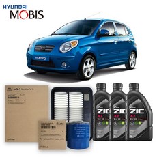 뉴 모닝 SA 가솔린(휘발유) 1.0 (09년7월이후) 순정필터+지크합성유 3L