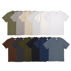 유나이티드 애슬 17수 5.6oz 프리미엄 순면 무지 반팔티 데일리 남녀공용 빅사이즈 라운드 반팔티셔츠