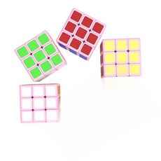 초미니큐브 1cm 미니어쳐 나노 마이크로 회전가능 두뇌개발, 3x3 큐브, 1개, 체리블라썸핑크