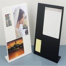 아베리호 L형 스틸 스탠딩 보드판 A4 자석부착가능 자석게시판, 흰색