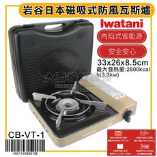 Iwatani 岩谷 磁吸式防風卡式爐 CB-VT-1, 1個