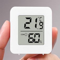 월리샵 화이트 미니 디지털 온습도계 사무실온습도