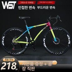 그래블 자전거 브레이크 장착 가변속도 경량 로드 싸이클, 7단 60날 레인보우, 기본 모델명/품번