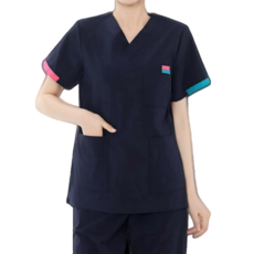 Makone 여성 유니폼 진료복 반팔 간호사복 세트