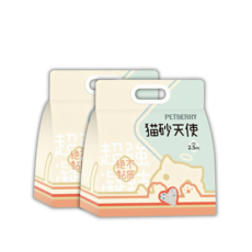PETBERRY 貓砂天使 木薯砂 玉米砂 貓砂 仿礦砂 珍珠砂, 5kg, 2包, 奶香