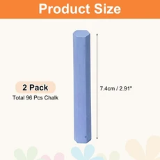 48/96개입 칠판 분필 무진분필 소형 대량 컬러 얇은 분필 칠판용 교실 사무용품 12색, 07 Purple 96Pcs