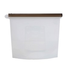 矽膠真空密封保鮮袋 1000ML 拉條設計 有刻度 食品密封袋 夾鏈袋 壓縮袋 冷凍收納袋【ZK0214】 約翰家庭百貨, 1個, 白