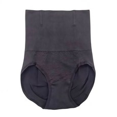 Goddess 高腰透氣網布無痕機能內褲 提臀收腹 三角款 黑色 3XL (80-100公斤)