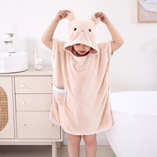 극세사 반팔 후드 샤워가운 목욕가운 원피스가운 여성가운 아동가운