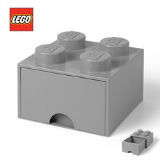 [LEGO]레고 블럭 서랍 정리함 4구_그레이/ 서랍형, 서랍형 정리함4 - 그레이, 1