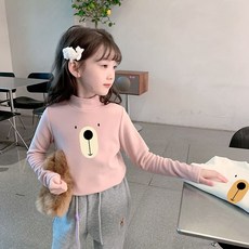 Hi！Kids德絨打底衫2024年秋冬季新款長袖洋氣內搭半高領上衣男童女童通用