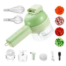 슬라이서 야채커터기 채소 대파 조리용 채썰기 마늘 세대 다지기 전동 채칼 고추, E.2세대2.0800mAh더블에그비터