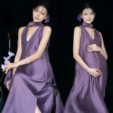 미소샵 만삭촬영옷 오프숄더 임산부원피스 만삭원피스