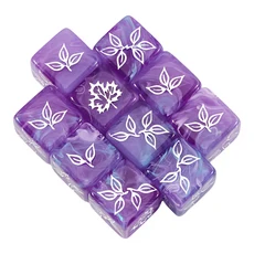 10pcs D6 주사위 세트 독특한 잎/꽃/연인 심장/다이아몬드 패턴 파티 엔터테인먼트, 08 08